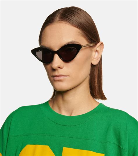 gucci rhinestone cat eye sunglasses|gucci unisex sunglasses.